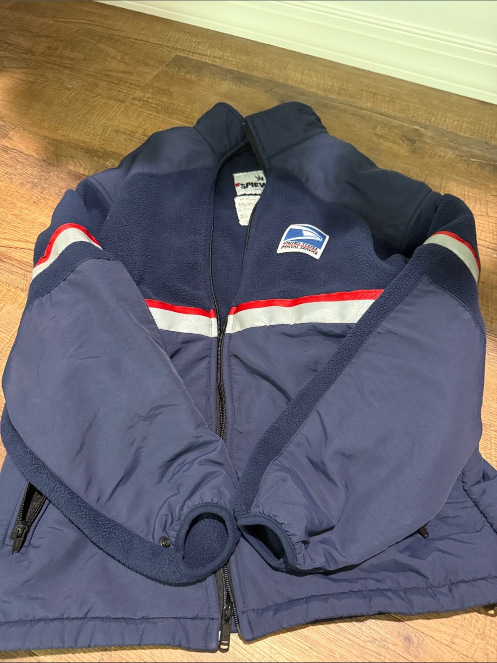 Navy Fleece-Lined Zip Jacket - Men